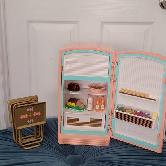 American Girl Mary Ellen's refrigerator and food set COMPLETE - Picture 2 of 12
